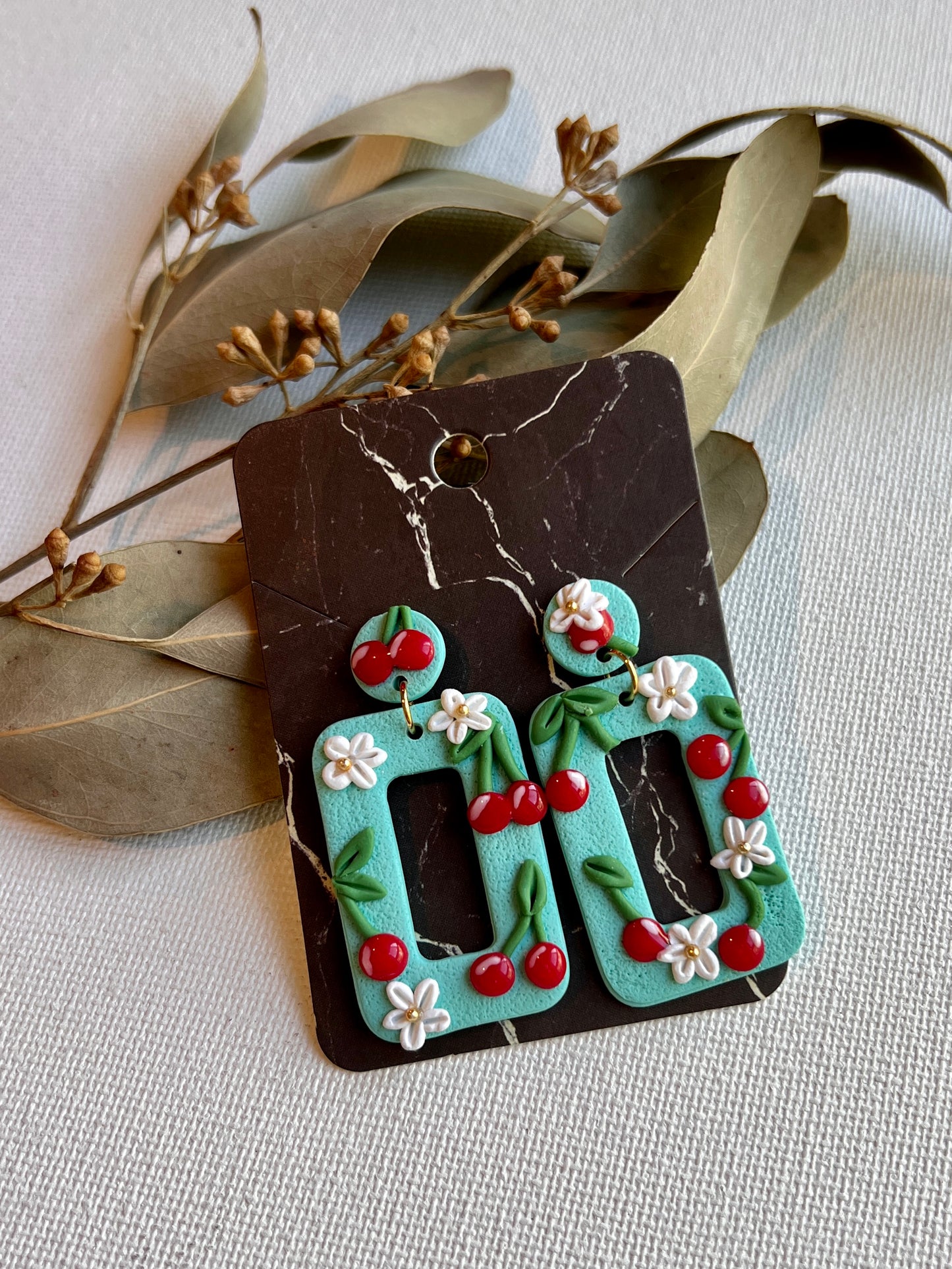 Cherry Bomb Polymer Earrings