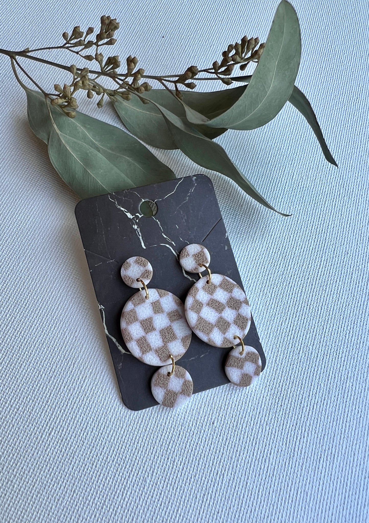 Neutral Checkered Dangles