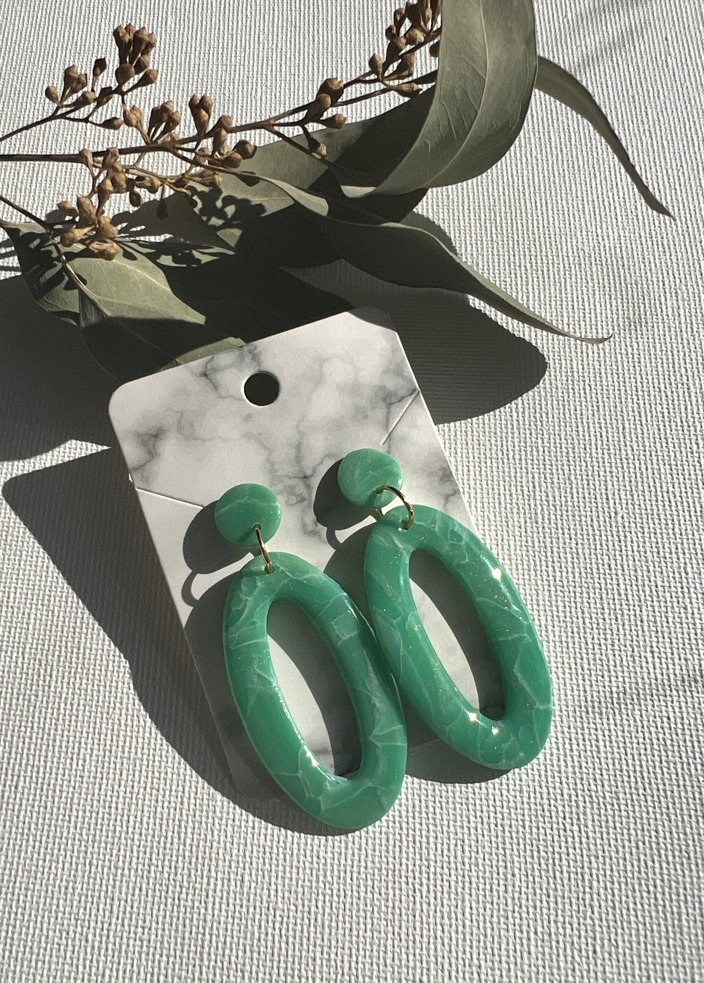 Jade Polymer Clay Earrings