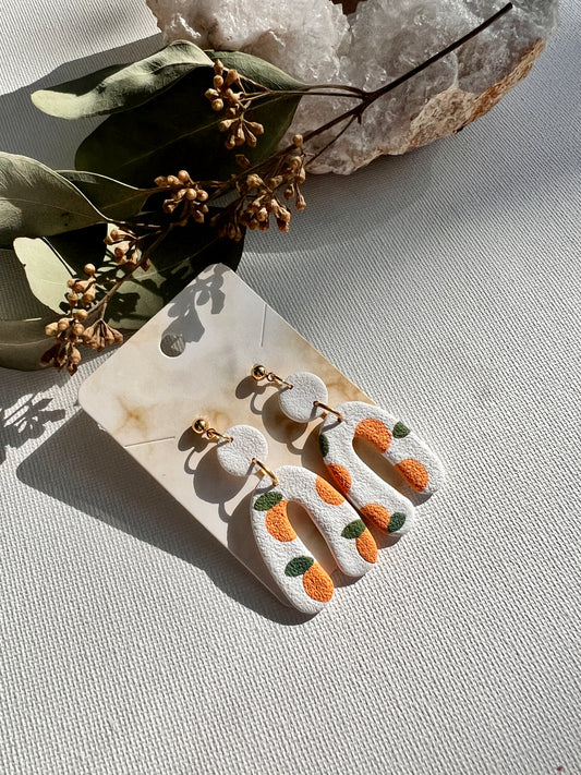 Orange Dangle Earrings