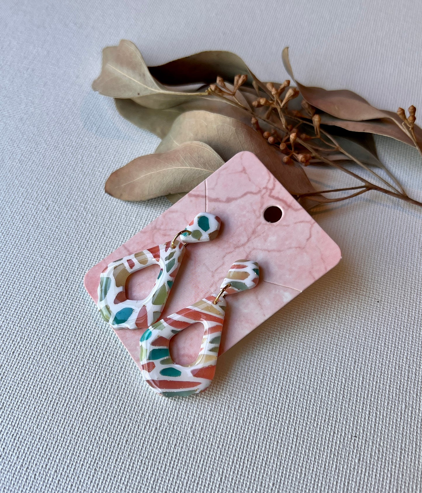 Kaleidoscope Polymer Clay Dangles