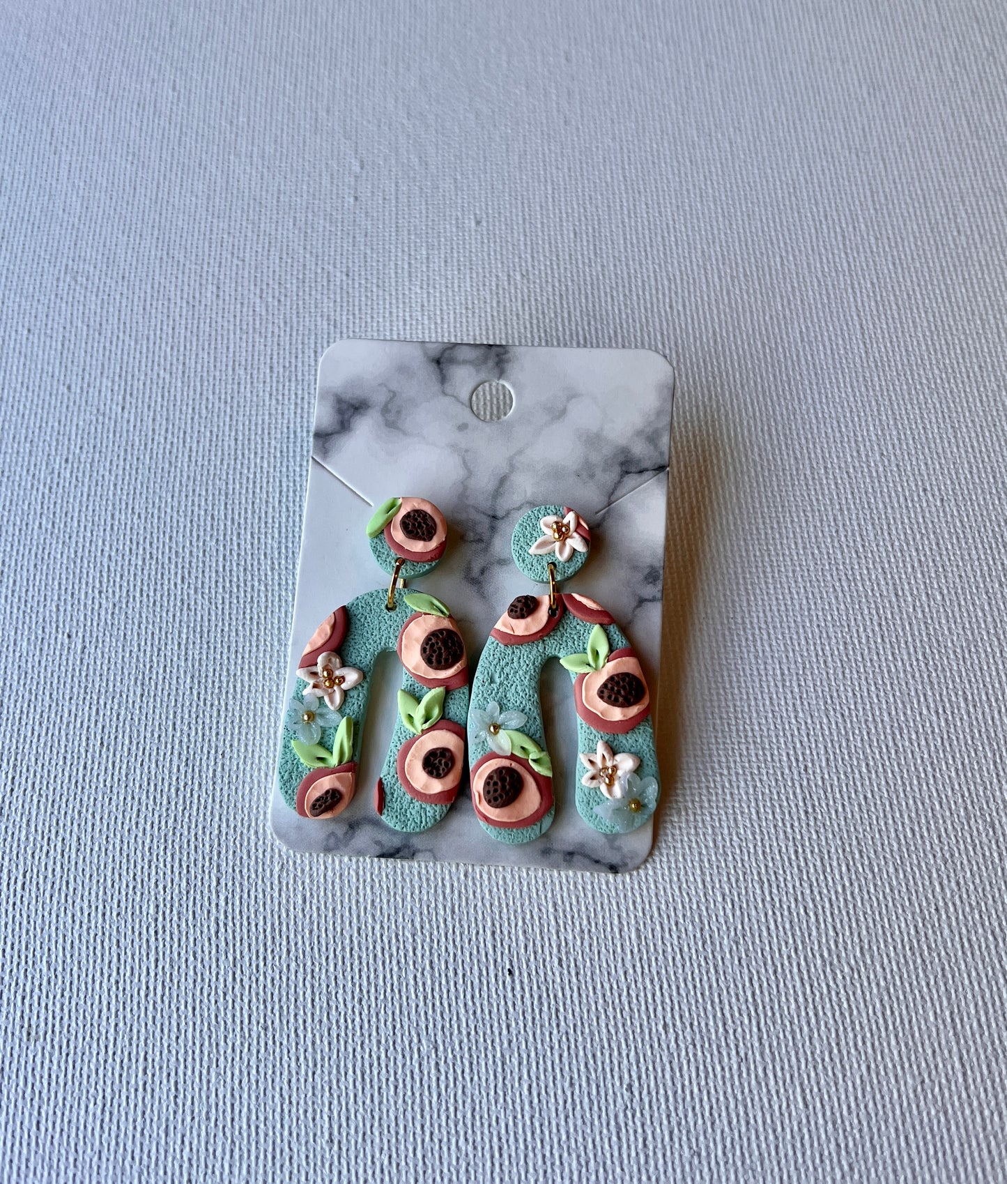 Peach Tea Polymer Clay Dangles