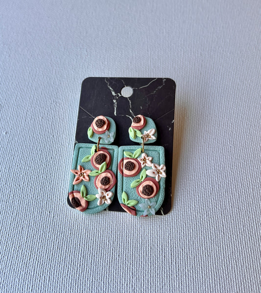 Peach Tea Polymer Clay Dangles