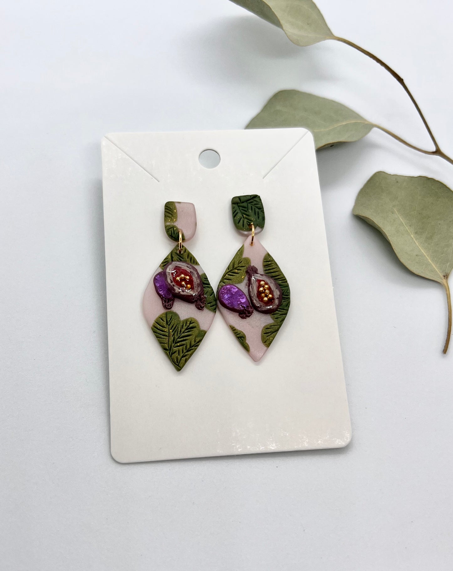 Fall Fig Slab Earrings