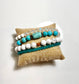 Blue Howlite and Alabaster Gemstone Bracelet Stack