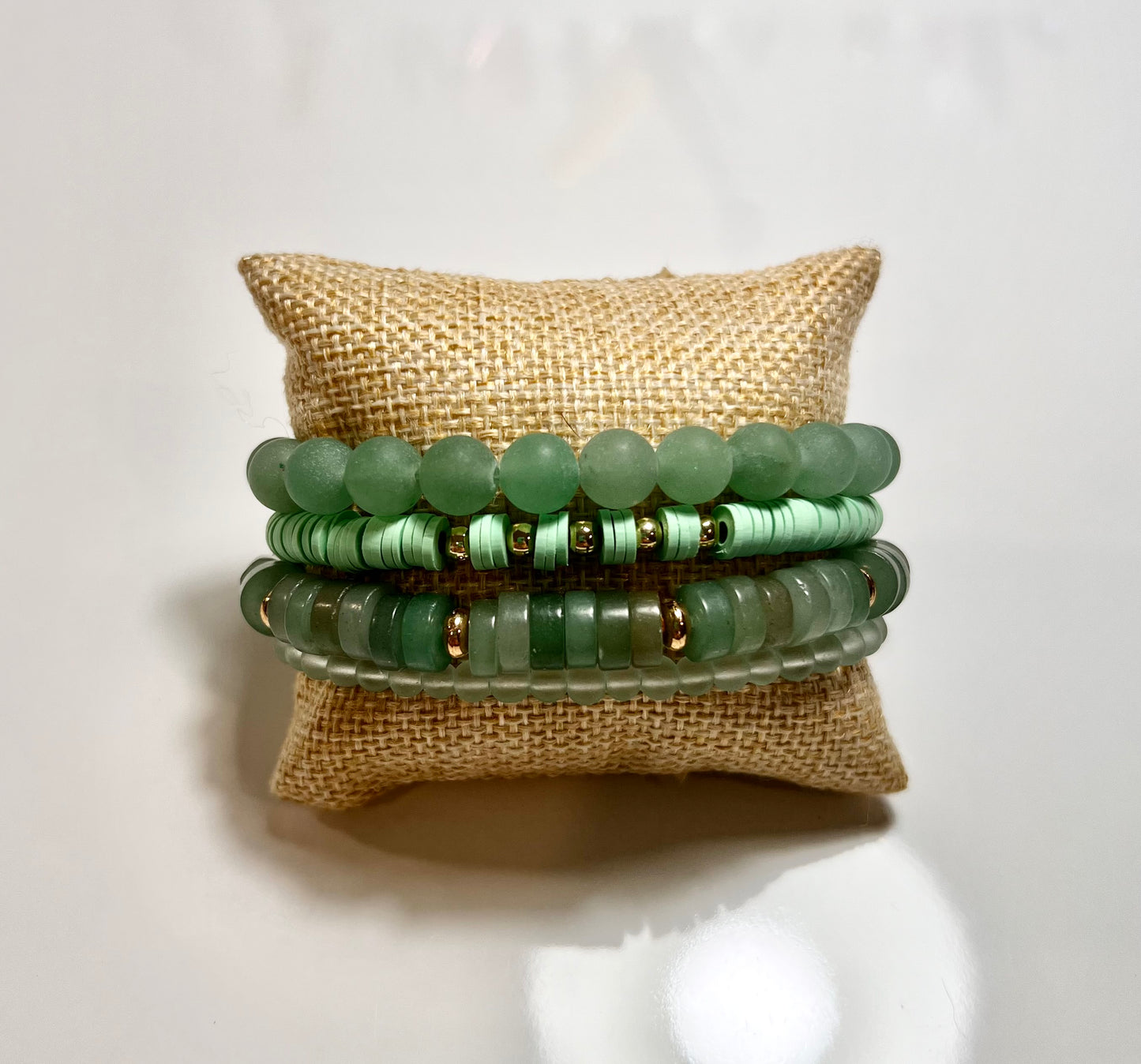 Green Aventurine Bracelet Stack