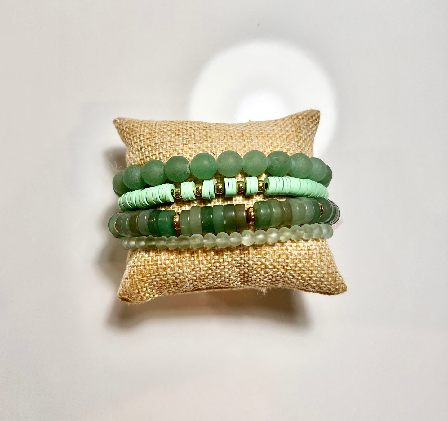 Green Aventurine Bracelet Stack