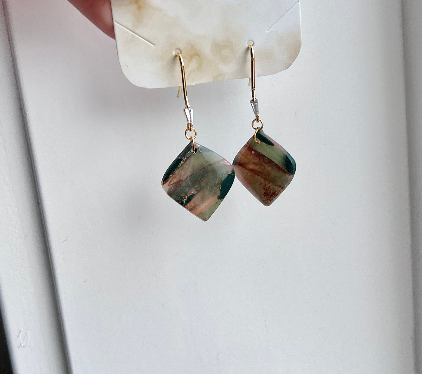 Earthy Geode Dangles